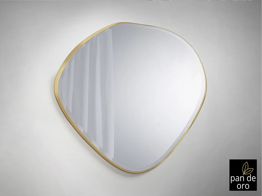 Зеркало овальное Mimo 114X110 золотое - фото 7