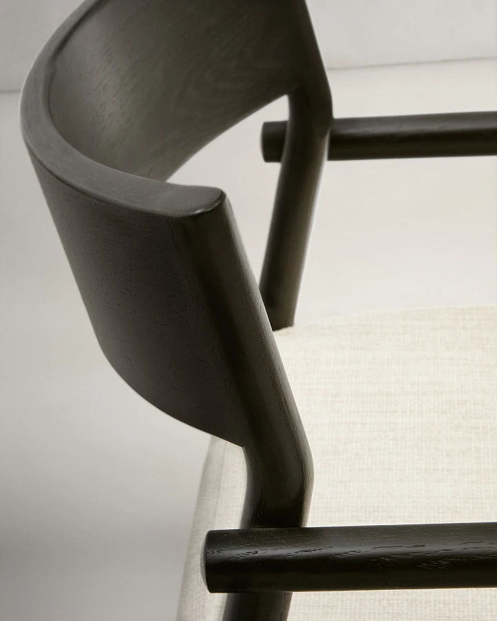 Стул Falconera со съемным чехлом из массива дуба с черной отделкой FSC Mix Credit - фото 12