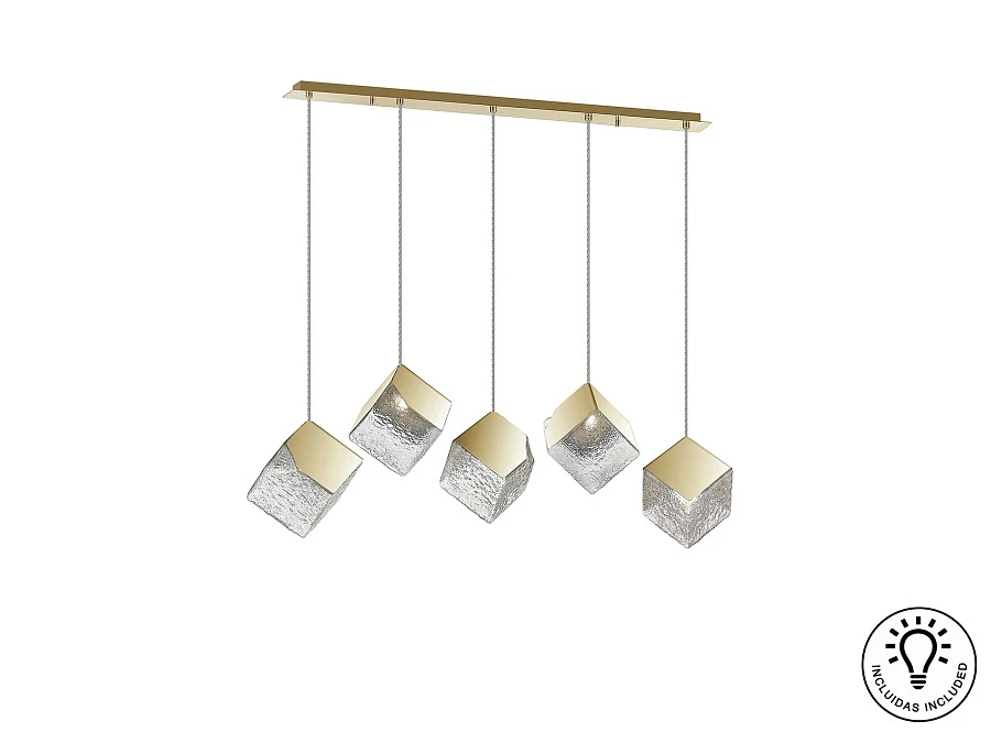 Подвесной светильник Priscila 5L золотой - фото 8