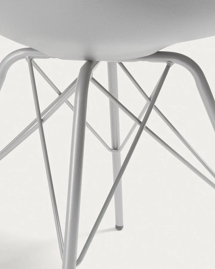 Стул Lars серый с металлическими ножками - фото 5