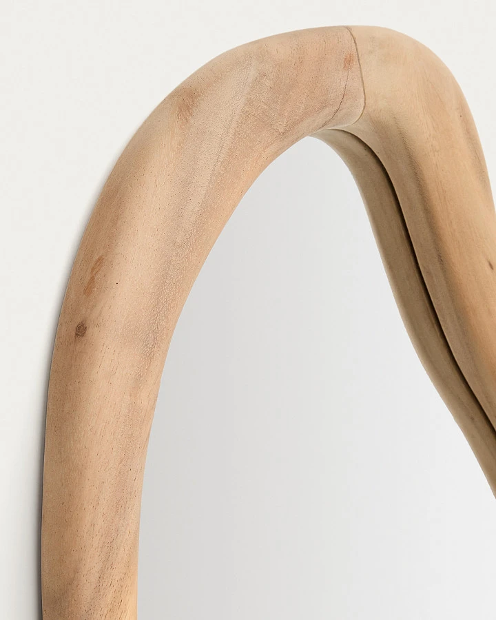 Selem Зеркало в деревянной раме с натуральной отделкой 68 x 44 см - фото 3