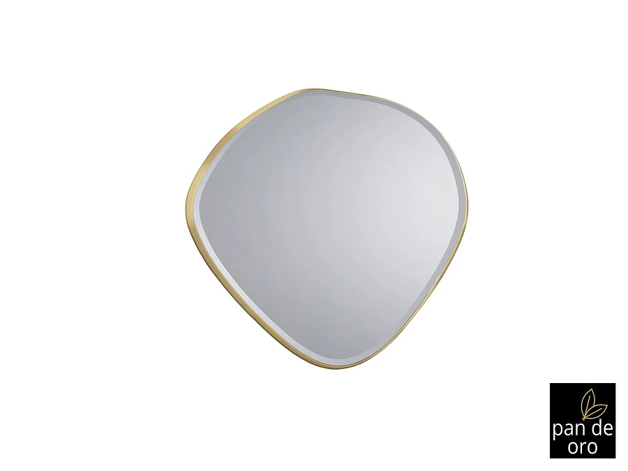 Зеркало овальное Mimo 114X110 золотое - фото 2