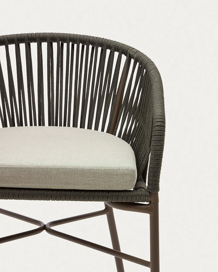 Стул Yanet из зеленой веревки, высота 65 см - фото 10