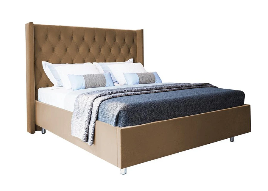 Кровать Графиня  140х200 коричневого цвета