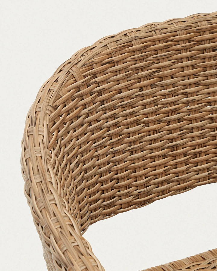 Pola Садовый стул из массива эвкалипта и искусственного ротанга с натуральной отделкой - фото 12