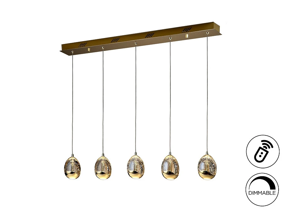 Подвесной светильник Rocio 5L золотой DIMMABLE - фото 5
