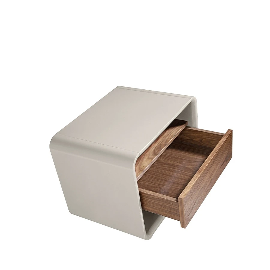 Прикроватная тумбочка 7134/MB2202NS из ореха и лакированного МДФ - фото 4