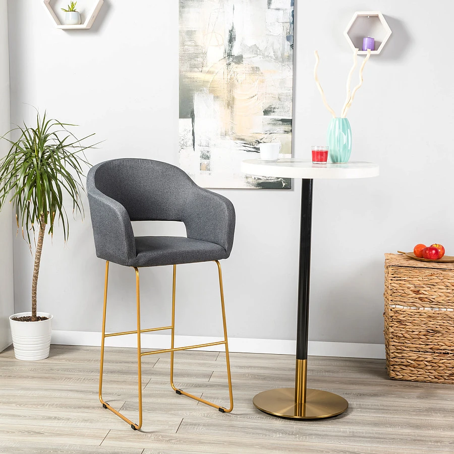 Кресло Бар. Oscar тёмно-серый/Линк золото - фото 9