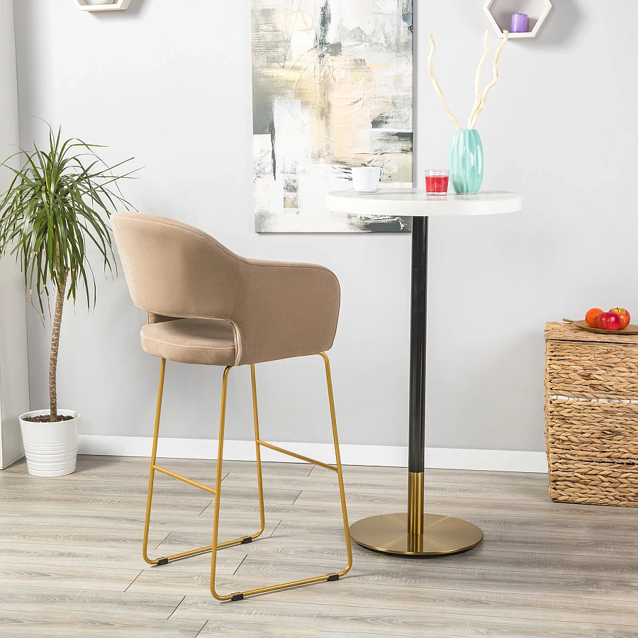 Кресло Бар. Oscar Diag beige/Линк золото - фото 13