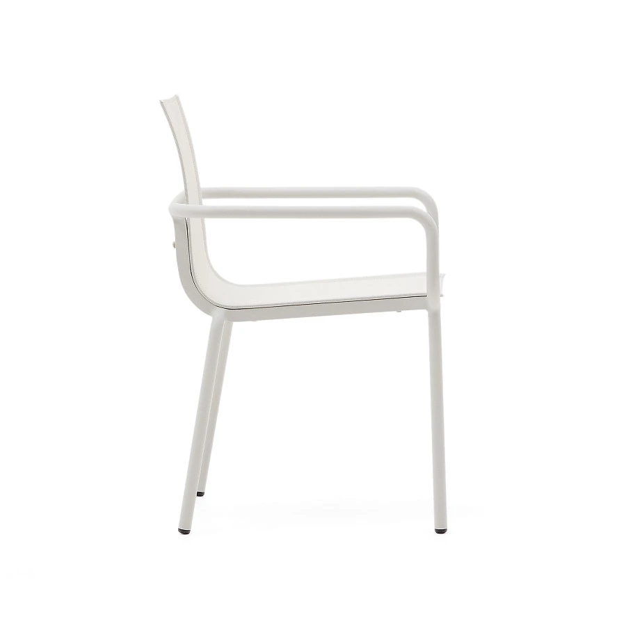 Galdana Штабелируемый садовый стул из белого алюминия - фото 3