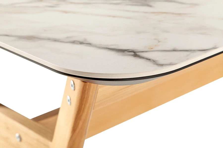 Стол раздвиж. Нарвик Ceramic  140-180 Automatic Natur/Light marble - фото 14