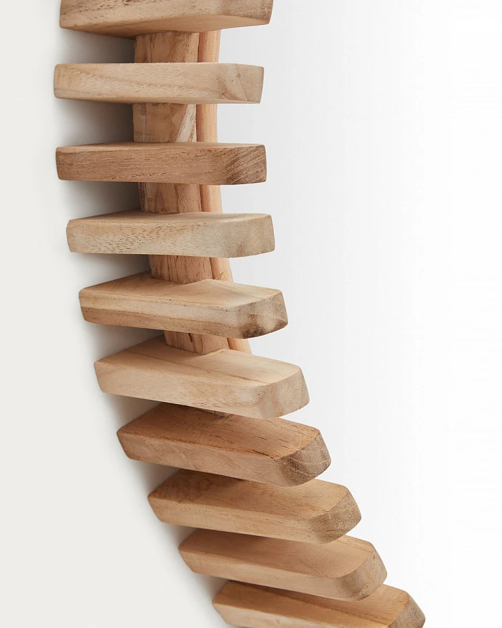 Polke Зеркало в раме из тикового дерева Ø 100 - фото 4