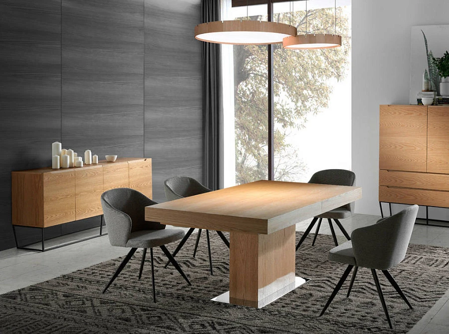 Стул F3208-GRIS /4057 черные ножки - фото 2