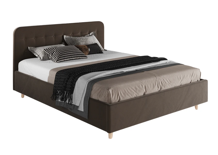 Кровать Лион 160х200 цвета тёмный шоколад