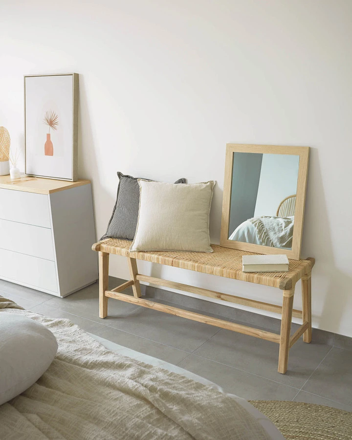 Скамья Beida из массива тика, 120 см - фото 2