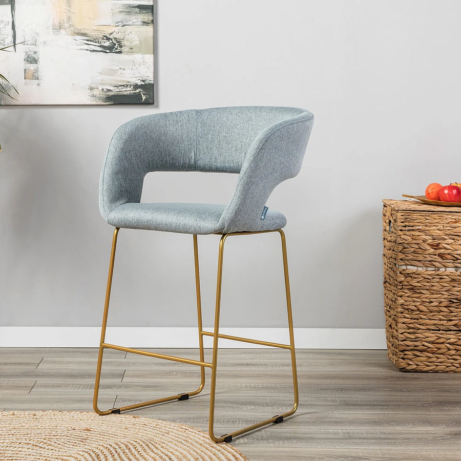 Кресло полубар Hugs св.сер/Линк золото - фото 6