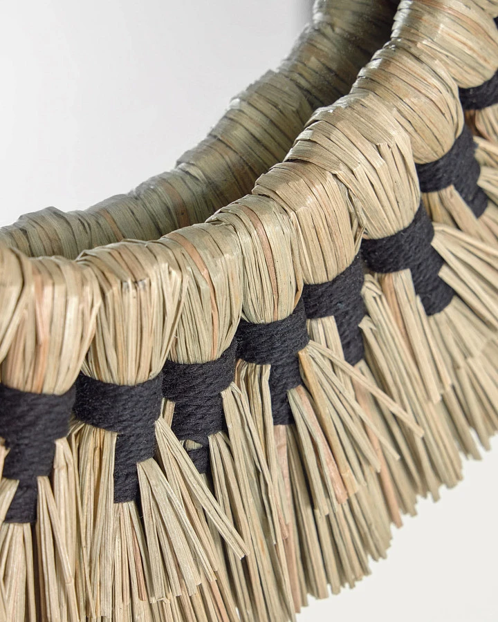 Круглое зеркало Akila из натуральных зеленых волокон 40 см - фото 7