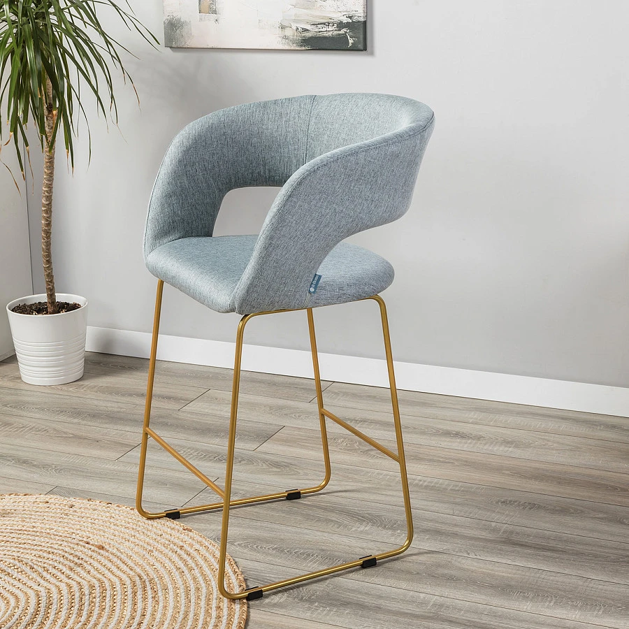 Кресло полубар Hugs св.сер/Линк золото - фото 7