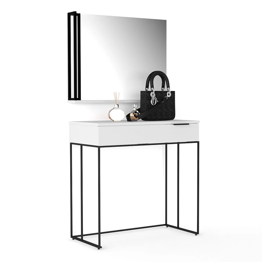 Зеркало City навесное 80 см. Белый - фото 2