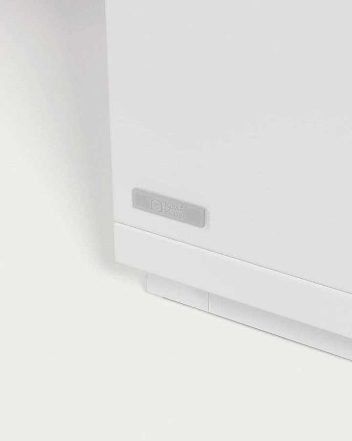 Прикроватная тумбочка Abilen шпон дуба и белый лак 53,4 x 44 см - фото 7