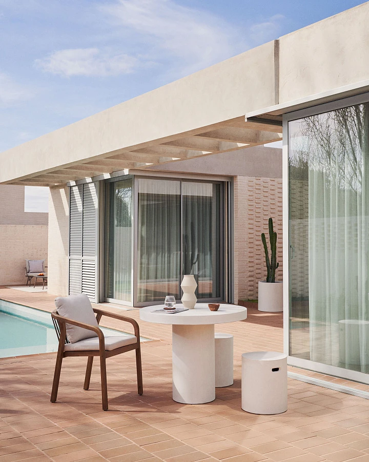 Malaret Стул из массива эвкалипта и белого шнура - фото 2