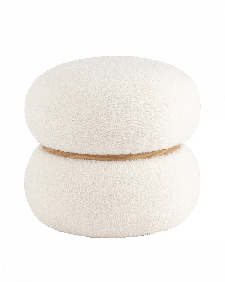 Пуф Полли S тедди белый
