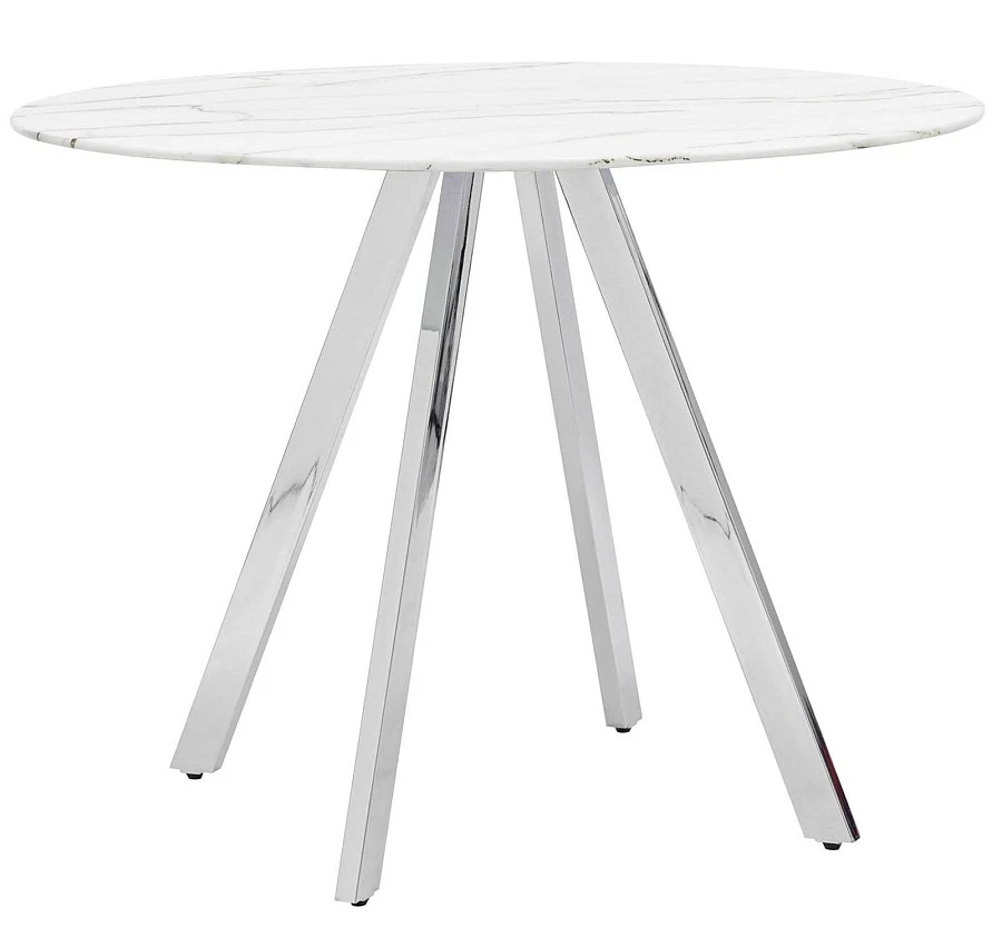 Стол обеденный Хьюстон D100 белый стеклянный