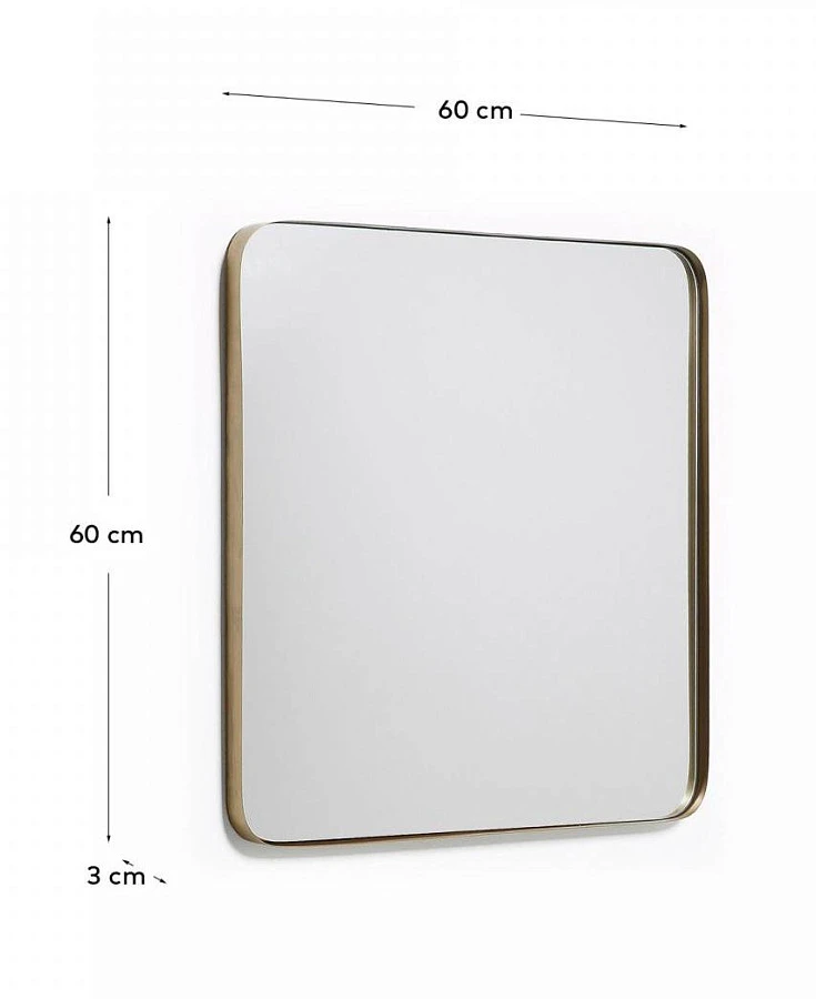 Зеркало Marcus 60x60 золотое - фото 12