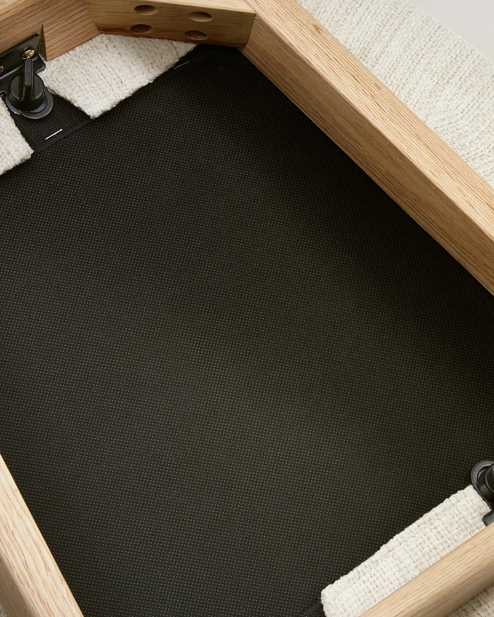 Стул Alocs из бежевой синели из массива дуба с натуральной отделкой FSC Mix Credit (съемный чехол) - фото 11