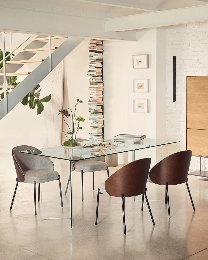 Стул Eamy светло-коричневый из шпона ясеня с отделкой венге - фото 2