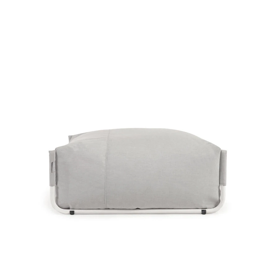 Square пуф квадратный  101 x 101 см, светло-серый, белый алюминий, для садового модульного дивана - фото 6