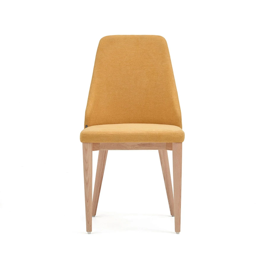 Rosie Стул из горчичной синели с ножками из массива ясеня - фото 5