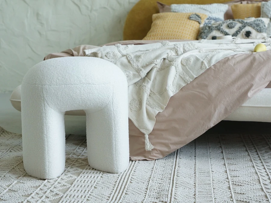 Пуф Shaggy бежевый - фото 10
