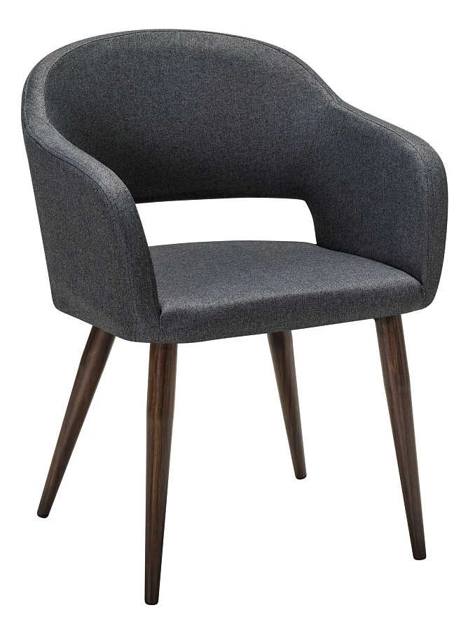 Стул Oscar тёмно-серый/т.орех