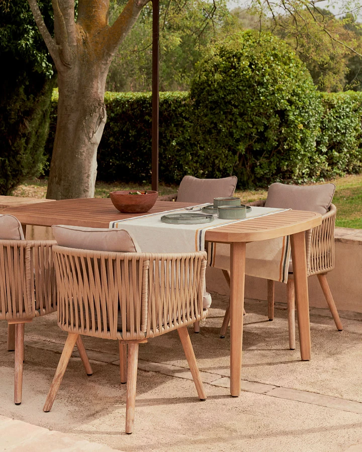 Стул Hemilce с бежевой веревкой - фото 2