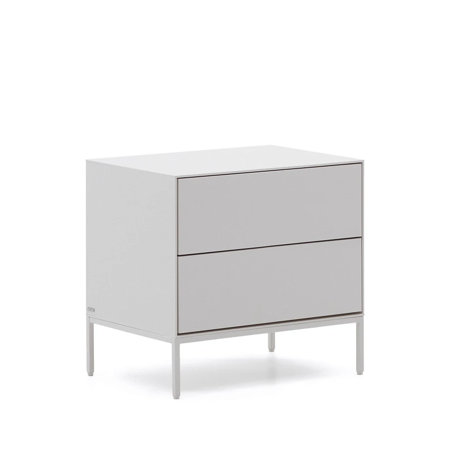 Vedrana Тумбочка прикроватная 2 ящика белый лак 60 x 55 см - фото 5