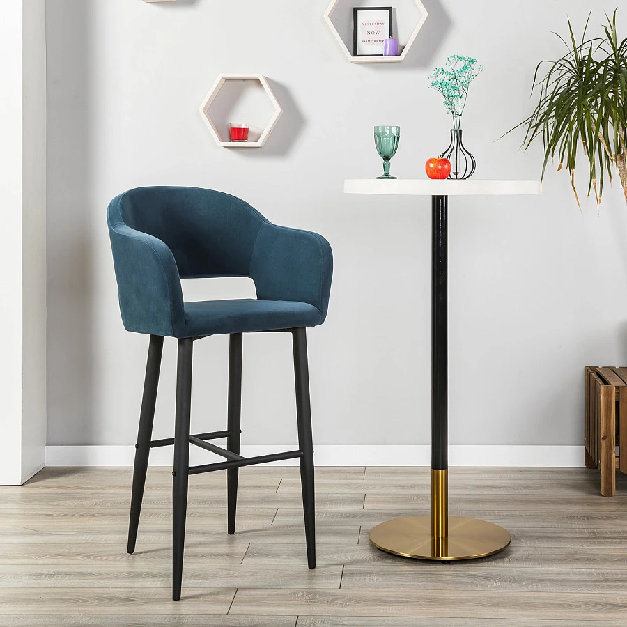 Кресло Бар.Oscar Diag blue/черный - фото 8