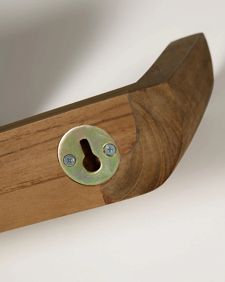 Shamel Набор из 2 полок из массива тика с отделкой под орех 50 x 5 см - фото 5