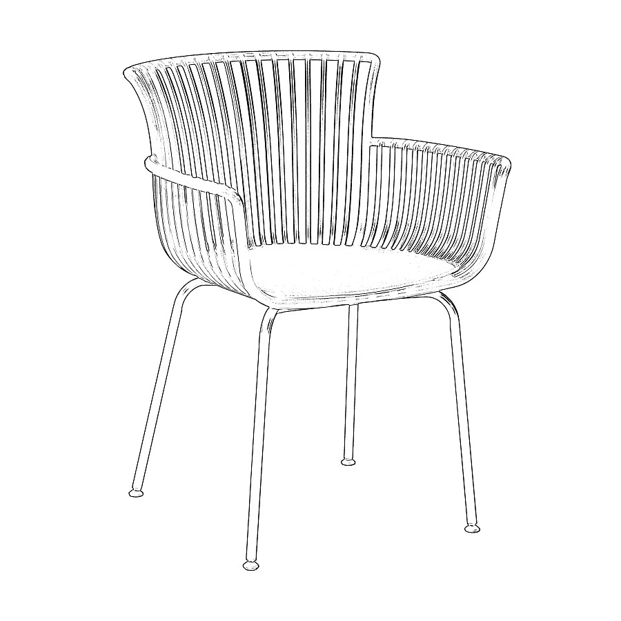 Садовый стул Surpika черный - фото 5