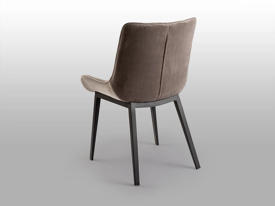 Стул из металла Devany с бархатной обивкой цвета камень - фото 8
