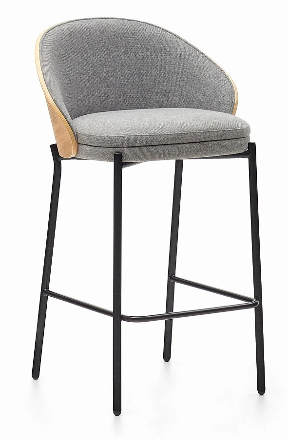 Eamy св.-сер.стул БАР/шпон.ясеня