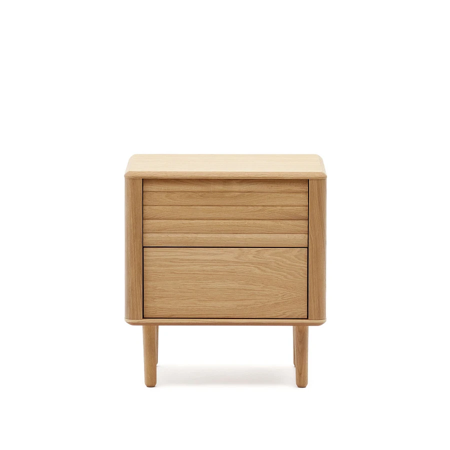 Lenon Тумбочка с 2 ящиками из шпона дуба 50 x 55 см