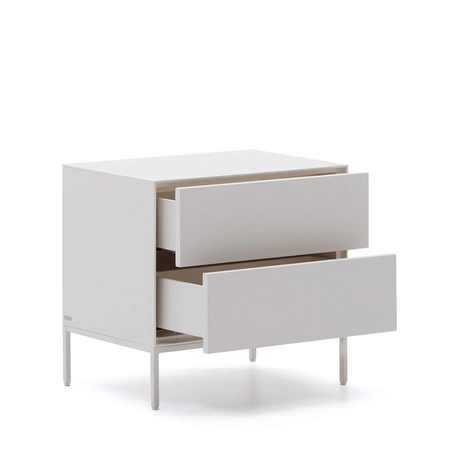 Vedrana Тумбочка прикроватная 2 ящика белый лак 60 x 55 см - фото 6