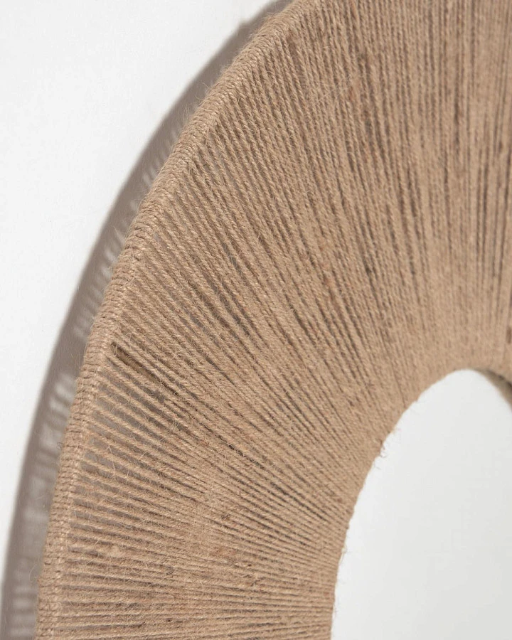 Круглое зеркало Damira джут 60см - фото 4