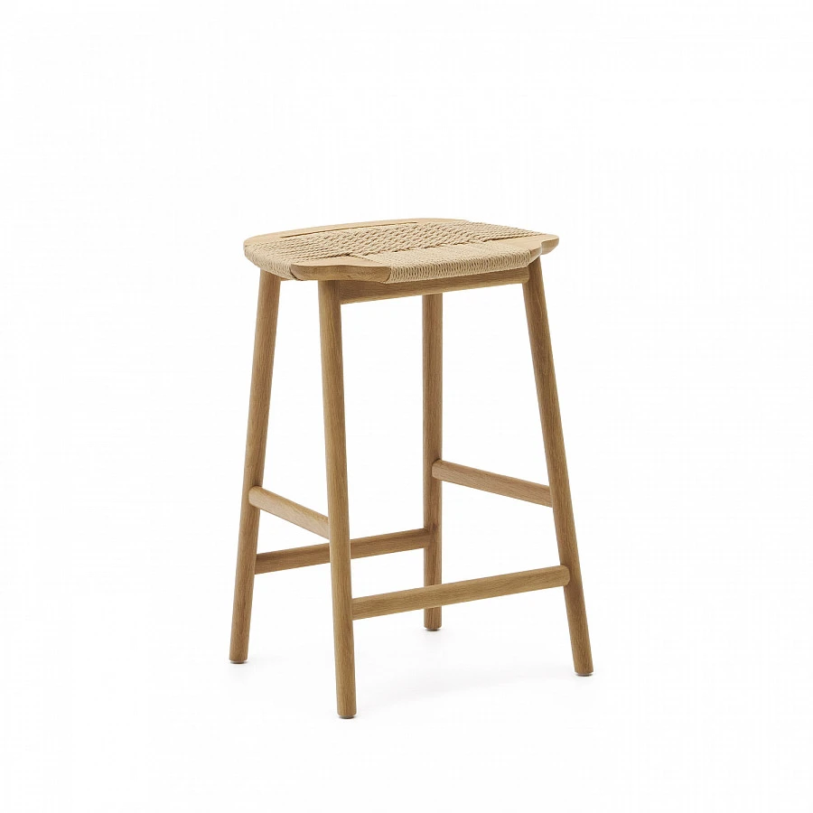 Табурет Enit беж.веревка/массив дуб натур. - фото 2