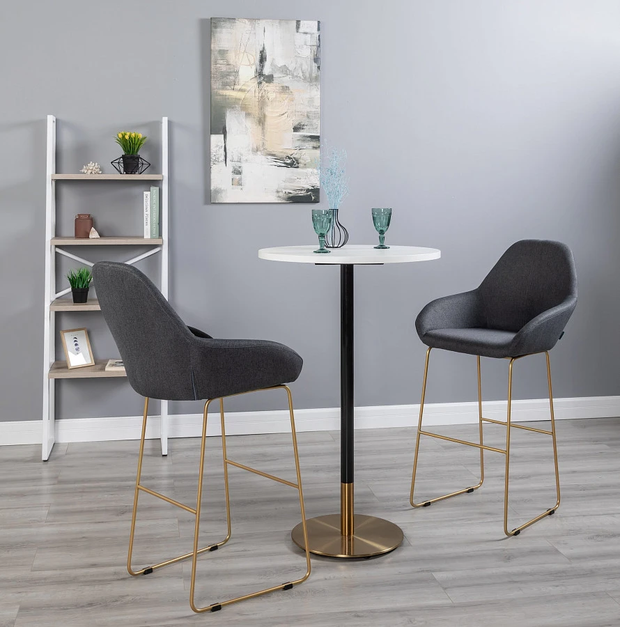 Кресло Бар. Kent тёмно-серый/Линк золото - фото 9