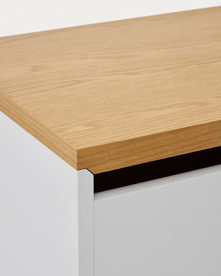 Abilen Сундук из шпона дуба и белого лака 60 x 40 см FSC 100% - фото 5