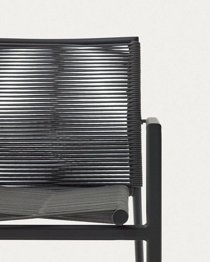 Culip Садовый стул из алюминия и шнура в сером цвете - фото 10
