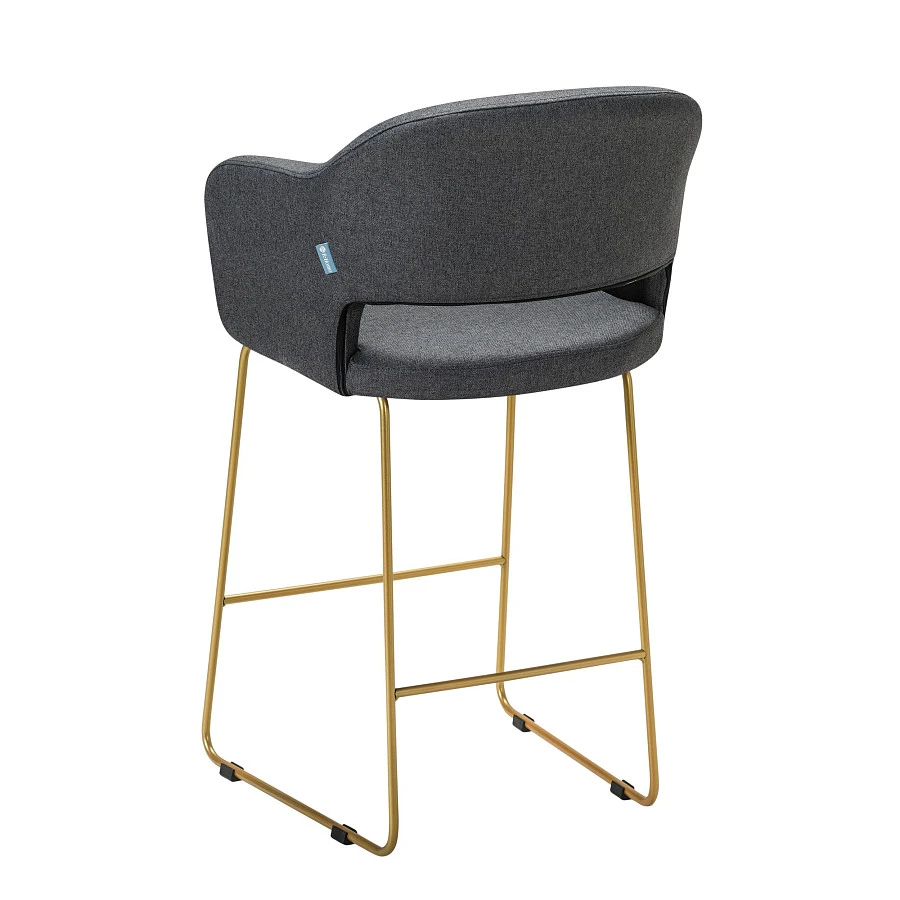 Кресло полубар Oscar тёмно-серый/Линк золото - фото 3