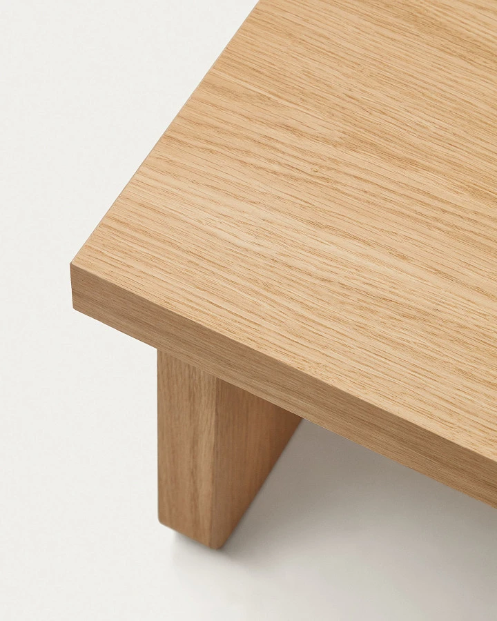 Oaq Журнальный столик из дубового шпона с натуральной отделкой 82 x 60 см - фото 9
